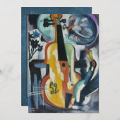 Invitation Art moderne de considérant de violon (Devant / Derrière)