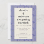 Invitation Art moderne de la ligne d'arc | Douche pour couple (Devant)