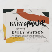 Invitation Art moderne garçon ou fille Baby shower Abstrait (Devant / Derrière)