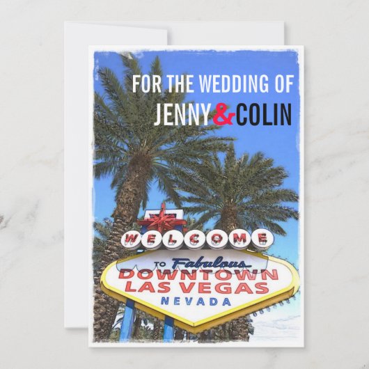 Invitation Art moderne Las Vegas Mariage moderne invite (Devant)