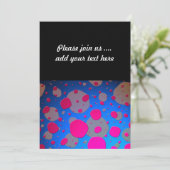 Invitation Art Moderne Rose Clair et Bleu (Debout devant)
