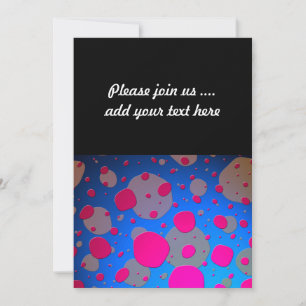 Invitation Art Moderne Rose Clair et Bleu