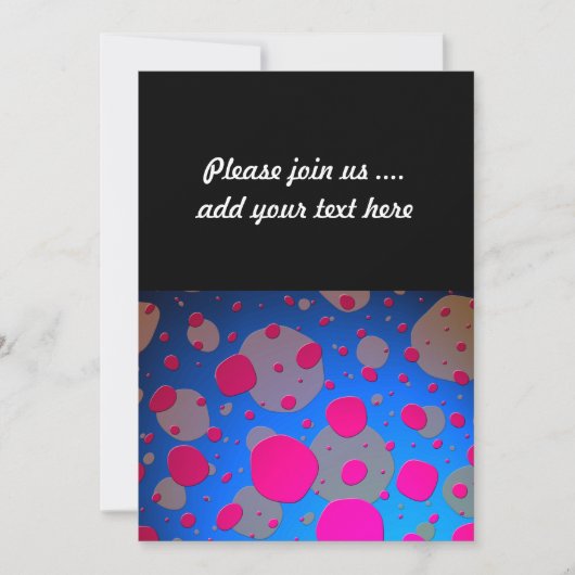 Invitation Art moderne rose et bleu clair (Devant)