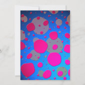 Invitation Art moderne rose et bleu clair (Dos)