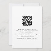 Invitation Art moderne Script Photo QR Code Mariage (Dos)