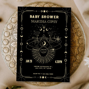 Invitation Art mystique lune céleste Baby douche