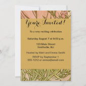 Invitation Art Nouveau Alphonse Mucha Fleurs de carnation flo (Devant)
