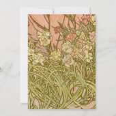 Invitation Art Nouveau Alphonse Mucha Fleurs de carnation flo (Dos)