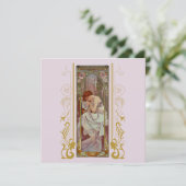 Invitation Art Nouveau Alphonse Mucha pour toute occasion (Debout devant)