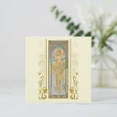 Invitation Art Nouveau Alphonse Mucha pour toute occasion (Debout devant)