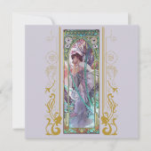 Invitation Art Nouveau Alphonse Mucha pour toute occasion (Devant)