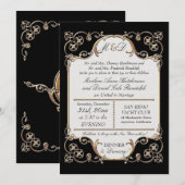 Invitation Art Nouveau Années folles Style Deco Élégant Moder (Devant / Derrière)