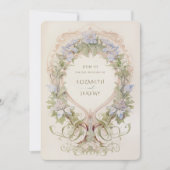 Invitation Art Nouveau Bliss - Pastel Floral Mariage (Devant)