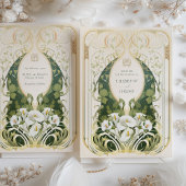 Invitation Art Nouveau Calla Lily Mariage