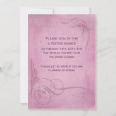 Invitation Art Nouveau Calla ornementale (Dos)