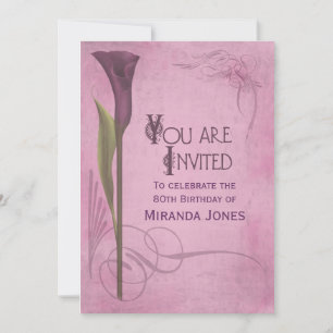 Invitation Art Nouveau Calla ornementale