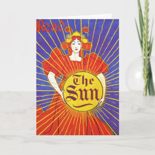 Invitation Art Nouveau Card or Invite : The Sun