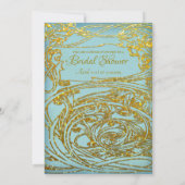 Invitation Art Nouveau d'inspiration bohème, indienne (Dos)