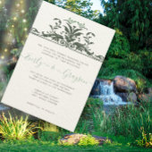 Invitation Art nouveau Dragonfly Pale Mint Mariage