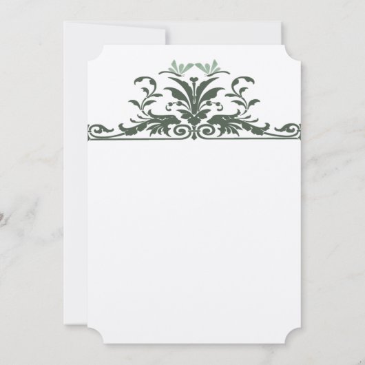 Invitation Art nouveau Dragonfly Pale Mint Mariage (Dos)