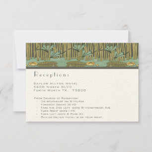 Invitation Art Nouveau Dragonfly Réception et orientation Inv