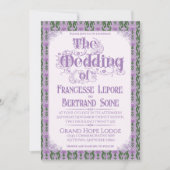 Invitation Art Nouveau Elegant Thistle Lilac (Devant)