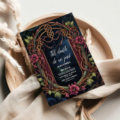 Invitation Art Nouveau Floral gothique Halloween Mariage
