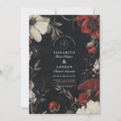 Invitation Art Nouveau Floral Mariage (Devant)