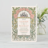 Invitation Art Nouveau jusqu'à la mort Do us Part Mariage (Debout devant)