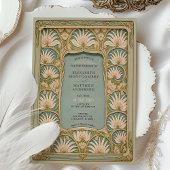 Invitation Art Nouveau Lys Mariage