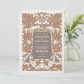 Invitation Art Nouveau Majestic Mariage en chêne (Debout devant)