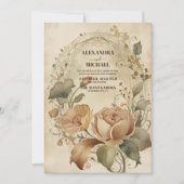 Invitation Art nouveau mariage de automne (Devant)