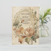 Invitation Art nouveau mariage de automne (Debout devant)