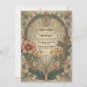 Invitation Art nouveau mariage de automne (Devant)