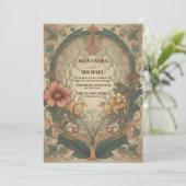 Invitation Art nouveau mariage de automne (Debout devant)