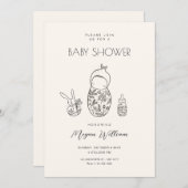 Invitation Art nouveau né (Devant / Derrière)