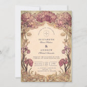 Invitation Art Nouveau Orchid Wedding (Devant)