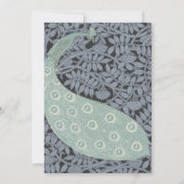 Invitation Art Nouveau Peacock Classic Vintage Bird (Dos)