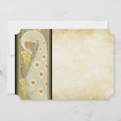 Invitation Art Nouveau Peacock Inséparables Mariage (Dos)