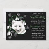 Invitation Art Nouveau Renard blanc arctique (Devant)