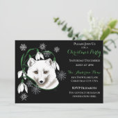 Invitation Art Nouveau Renard blanc arctique (Debout devant)