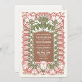 Invitation Art Nouveau Royal Lily Mariage (Devant / Derrière)