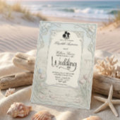 Invitation Art Nouveau Scrollwork Garden Wedding 