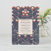 Invitation Art Nouveau Snowdrops Elegance (Debout devant)