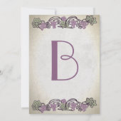 Invitation Art Nouveau Vignoble Vintage Mariage (Dos)
