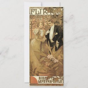 Invitation Art Nouveau vintage Amour et Romance