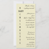 Invitation Art Nouveau vintage, Champagne par Alphonse Mucha (Dos)