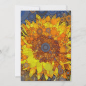 Invitation Art numérique en mosaïque du cercle de tournesol b (Dos)