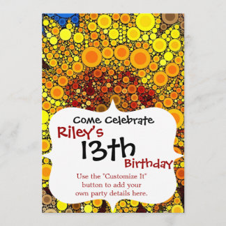 Invitation Art numérique en mosaïque du cercle de tournesol b