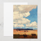 Invitation Art occidental "Summer Cloud" par Edgar Payne (Devant / Derrière)